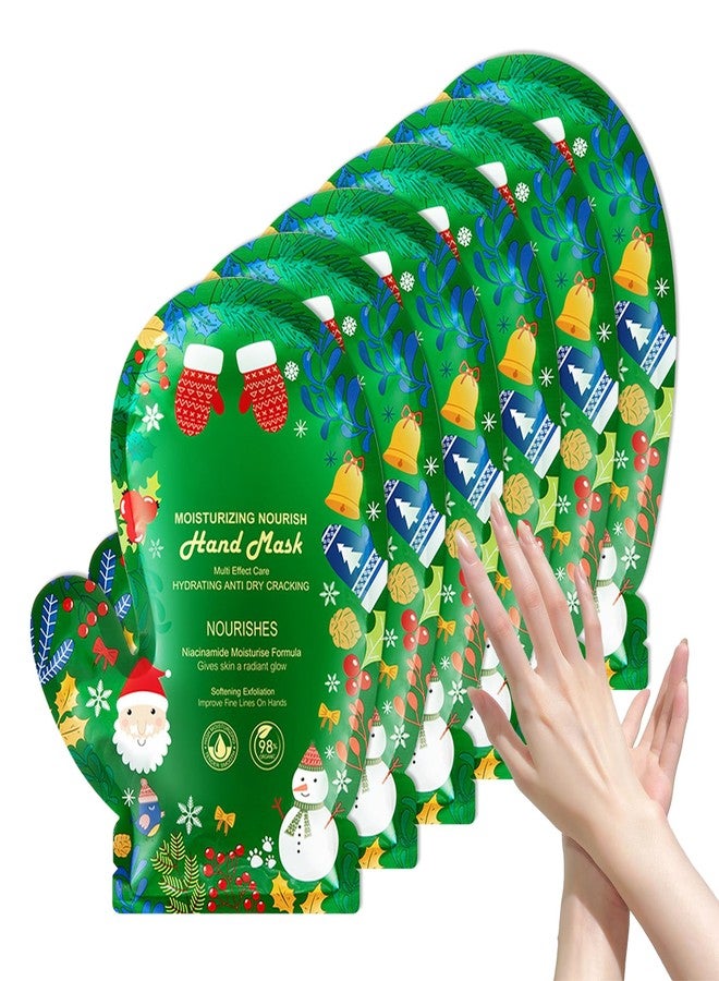 LZYLLS 6 Pairs Hand Masks Moisturizing Gloves, Hydrating Hand Mask Moisturizer Gloves Care for Dry Cracked Hands, Smooth Long Lasting Soft Firming Hand Mask Gift Set for Men Women（P - Image 1